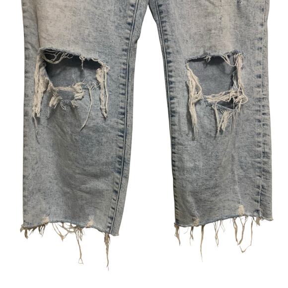 Express 90s Ankle Boot Mid Rise Light Wash Jeans Womens OS (M) - Picture 6 of 11